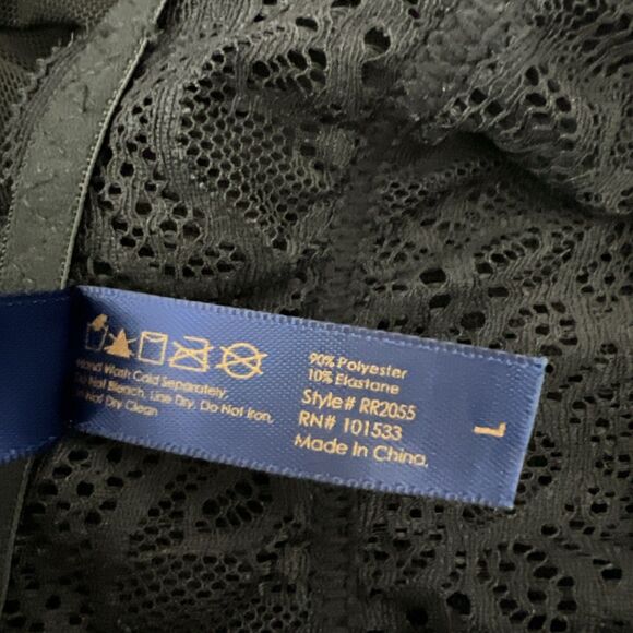 RACHEL Rachel Roy Night Gown Women Large Black Floral Lace Slip Mini Bedroom - Picture 6 of 12